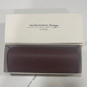Oliver Peoples Vintage Brown Red Eyewear Case